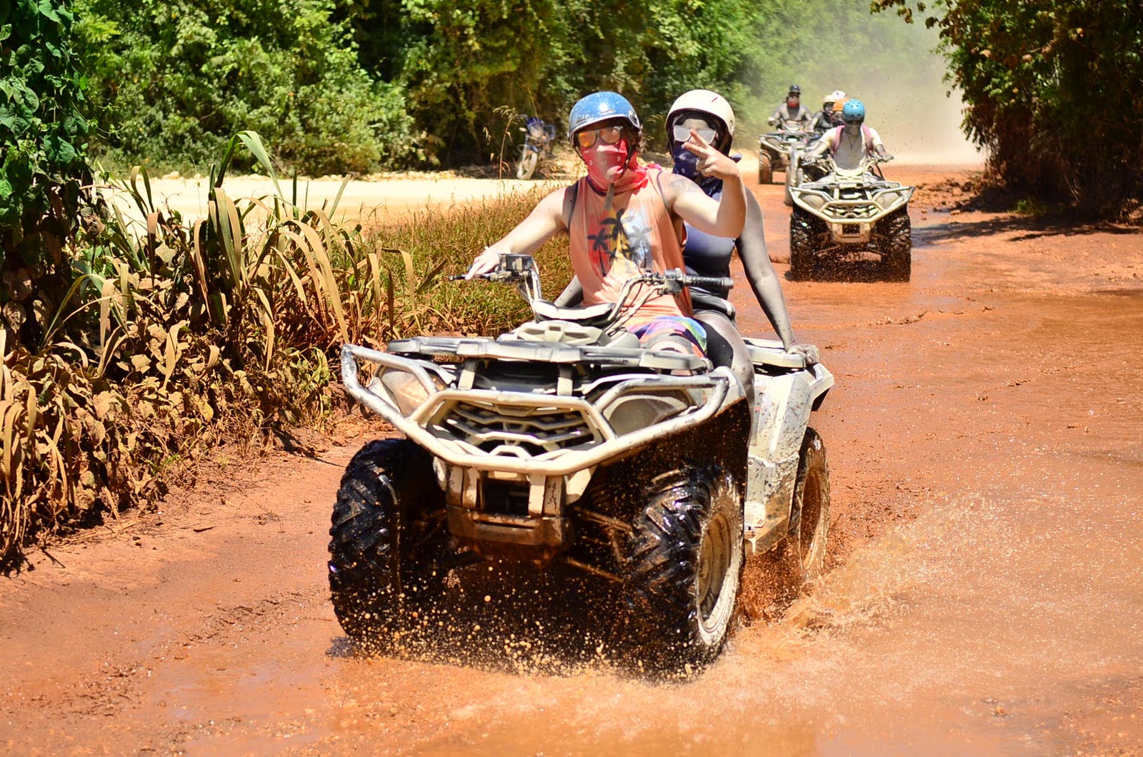 ATV ride through mud