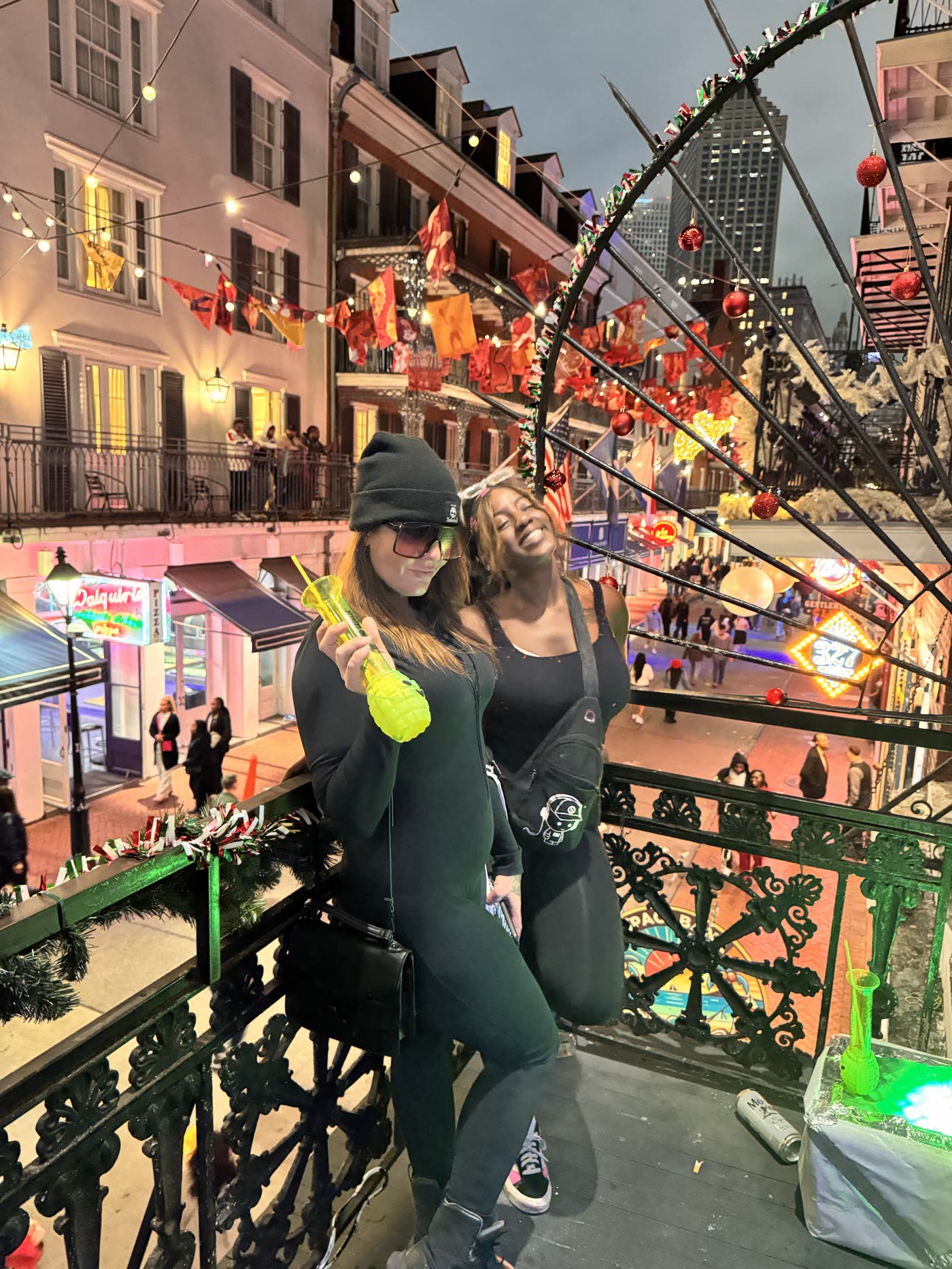 Two Roamers on a New Orleans balcony
